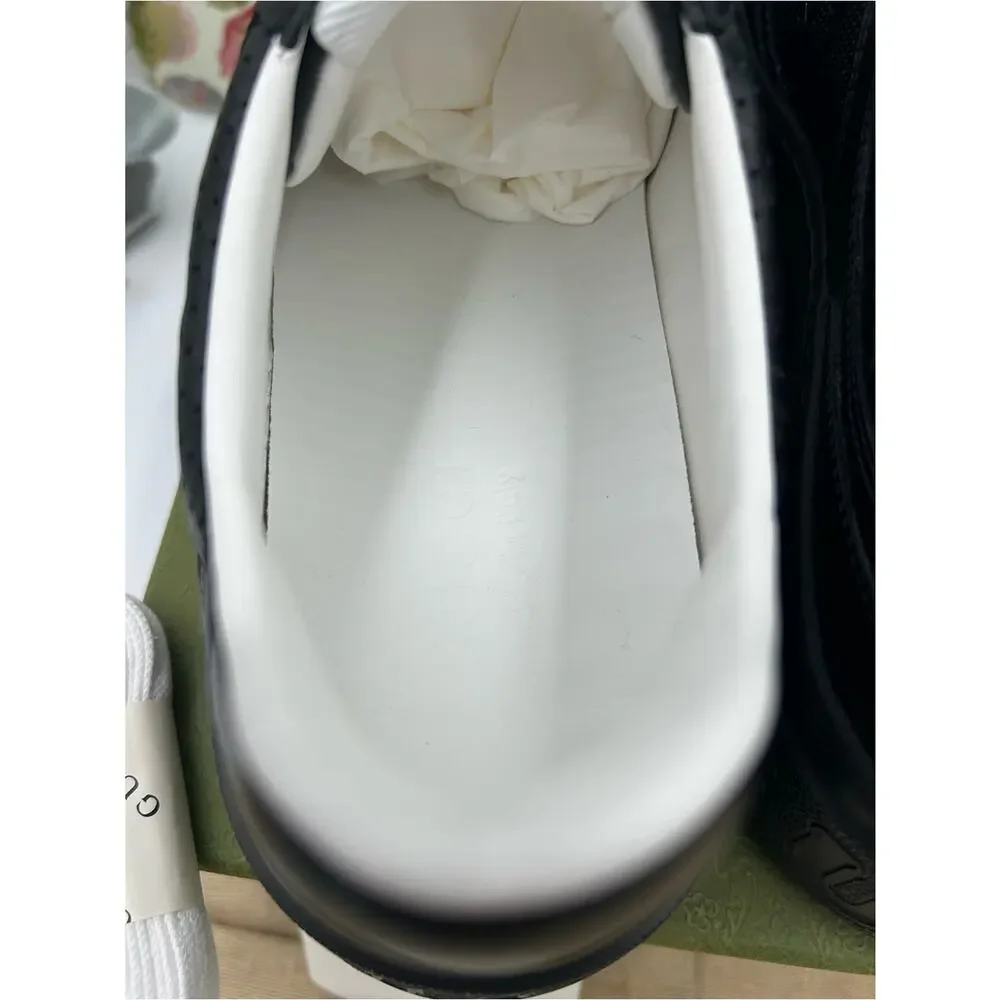 Men's Gucci, GG embossed leather sneakers size 11.5 fits 12 US made in Italy
